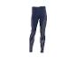 Legging bleu foncé à rayures grises et logo