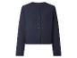 Veste matelassée bleu marine avec col rond et boutons-pression