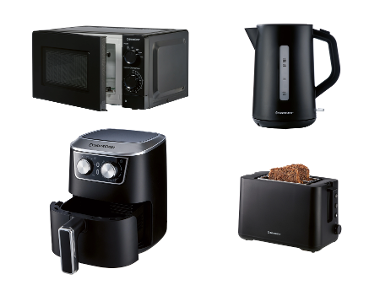 SILVERCREST® Student Pack: Four à Micro-ondes, Airfryer, Bouilloire et Grille-pain Double Fente