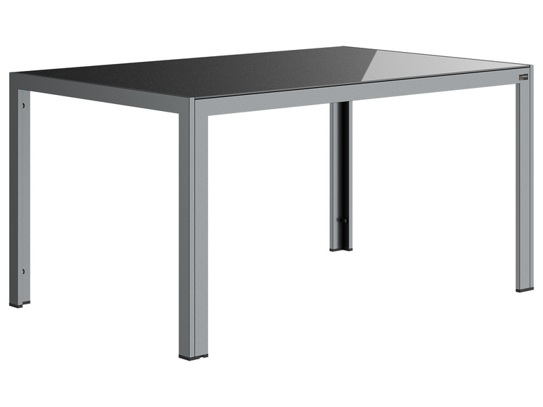Ga naar volledige schermweergave: Aluminium tuintafel grijs omkeerbaar tafelblad LIVARNO home Houston - afbeelding 1