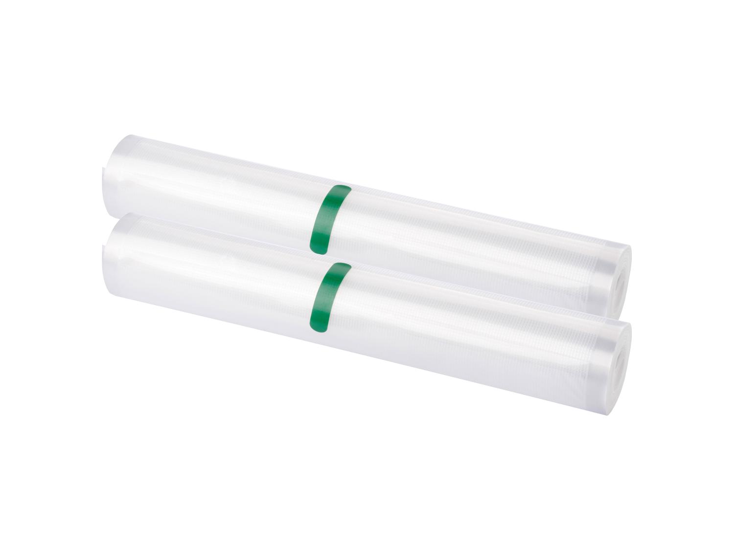 Rouleaux Sacs Sous Vide VacFreKep - 3 Tailles (15cm, 20cm, 28cm) X 6m - Compatible Toutes Machines