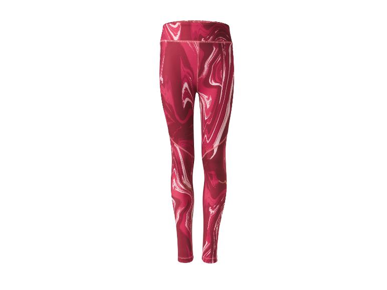 Legging de sport femme à motif marbré rouge et blanc