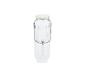Glazen drinksdispenser met kraantje, geribbeld design.