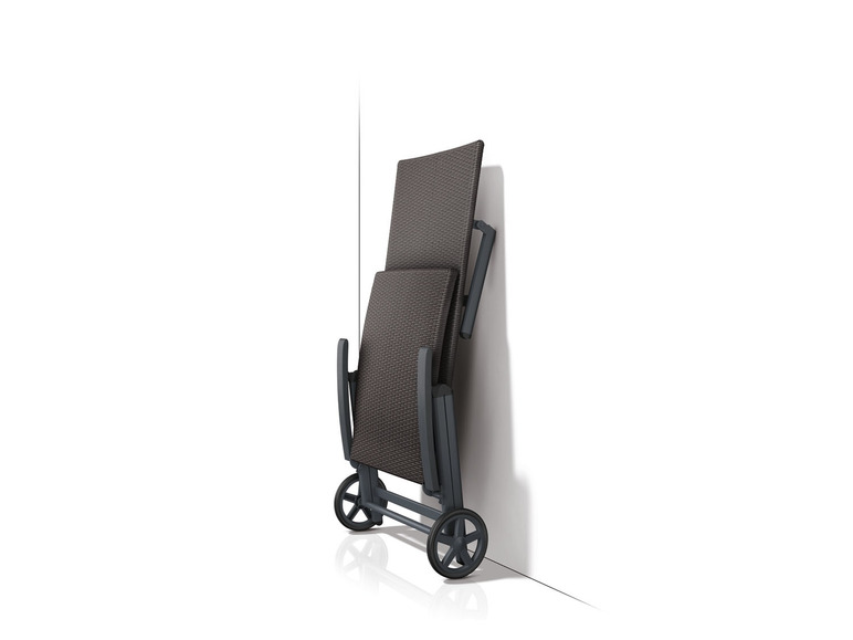Aller en mode plein écran LIVARNO home Chaise longue en osier »Valencia«, pliable, roues - Photo 4