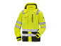 Une veste de travail jaune Parkers avec des bandes réfléchissantes.