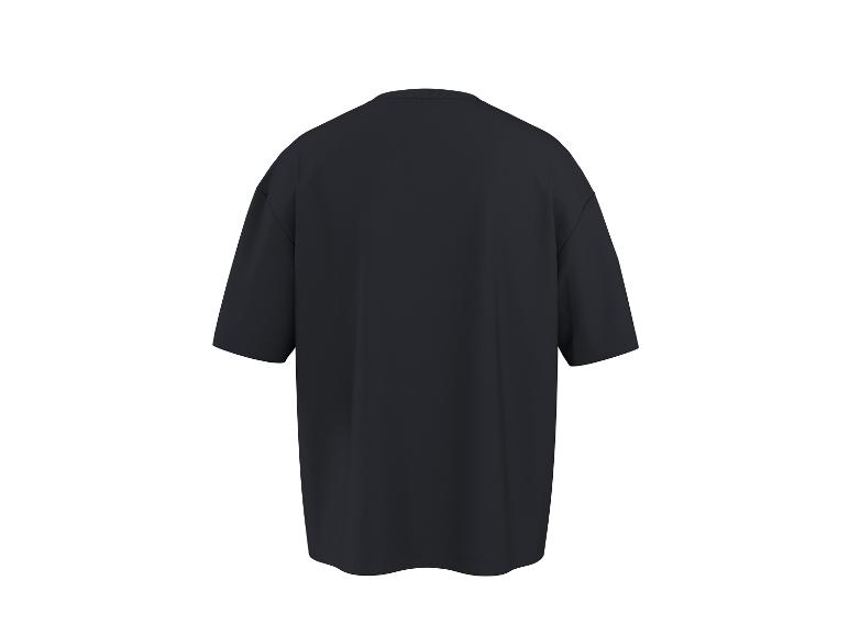 Vue de dos d'un t-shirt noir uni oversize.