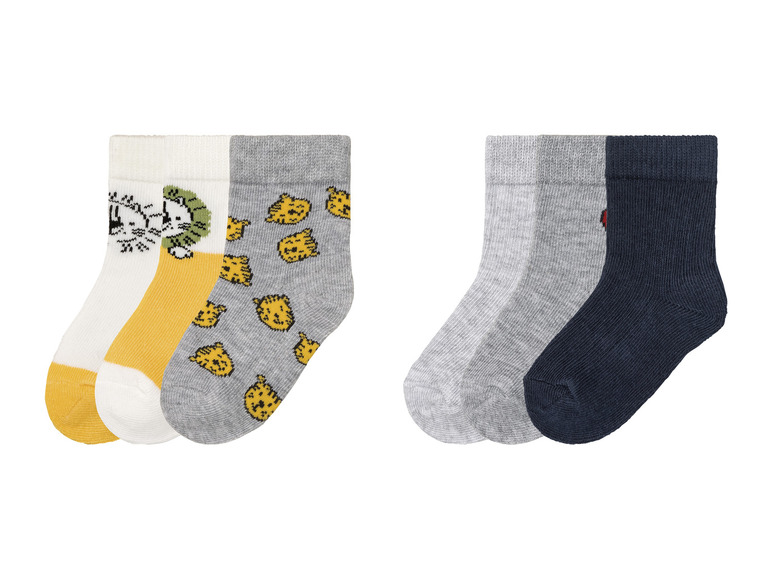 Ga naar volledige schermweergave: lupilu® Set van 3 paar sokken voor baby's - afbeelding 1