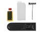 PARKSIDE accessoirekit: olieflacon, maatfles, sleutel en zaagbladbeschermer.
