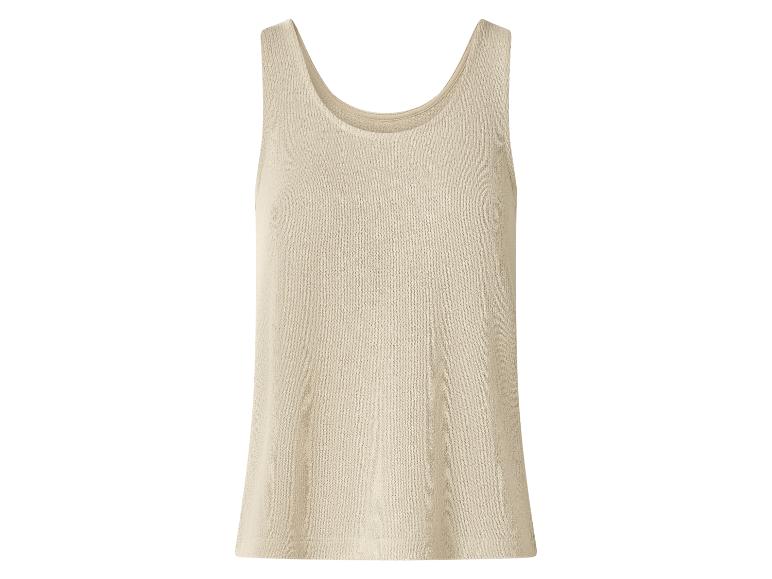 Débardeur en maille beige clair pour femme