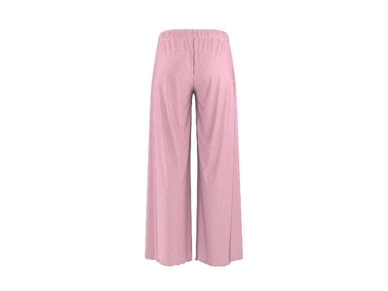 Pantalon femme rose à pois blancs, vue arrière