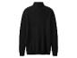 Pull noir à col roulé, en maille fine.