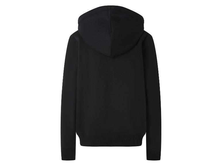 Sweat à capuche noir, vue de dos
