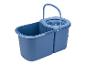 Blauwe dweil met wringer en handvat