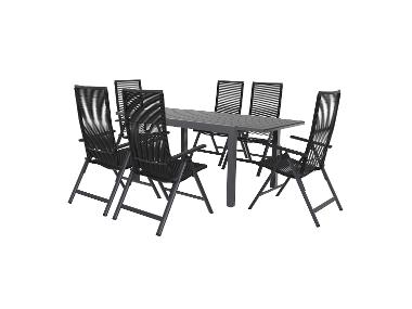 Table de jardin extensible avec 6 chaises de jardin LIVARNO home Miami