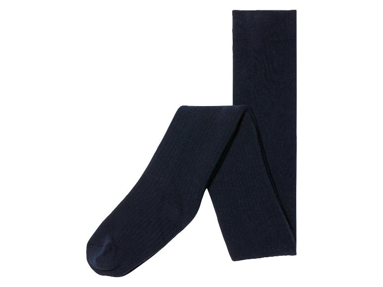 Une paire de collants noirs côtelés.
