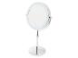 Miroir de maquillage sur pied avec éclairage LED.