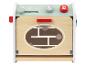 Houten oven met sorteerspeelgoed