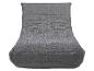 Coussin de sol en tissu gris avec dossier plissé