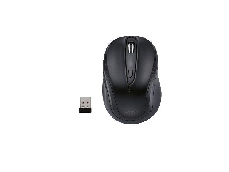 Draadloze Tronic muis met USB-ontvanger.