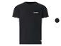 Zwart T-shirt met korte mouwen en een klein logo rechtsonder.