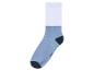 Chaussette bleu clair avec pointe et talon noirs, et partie supérieure blanche