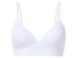 Soutien-gorge blanc côtelé avec bretelles réglables