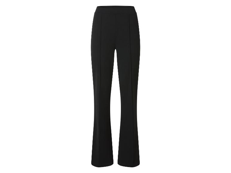 Zwarte flared broek met persvouwen