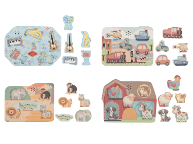 LUPILU® Puzzle en bois avec son