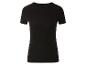 Un t-shirt noir à rayures pour femmes.
