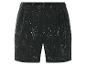 Zwarte shorts met bloemenprint en trekkoord.