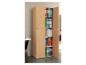 Open houten kantoorkast met kleurrijke mappen en architectuurboeken.