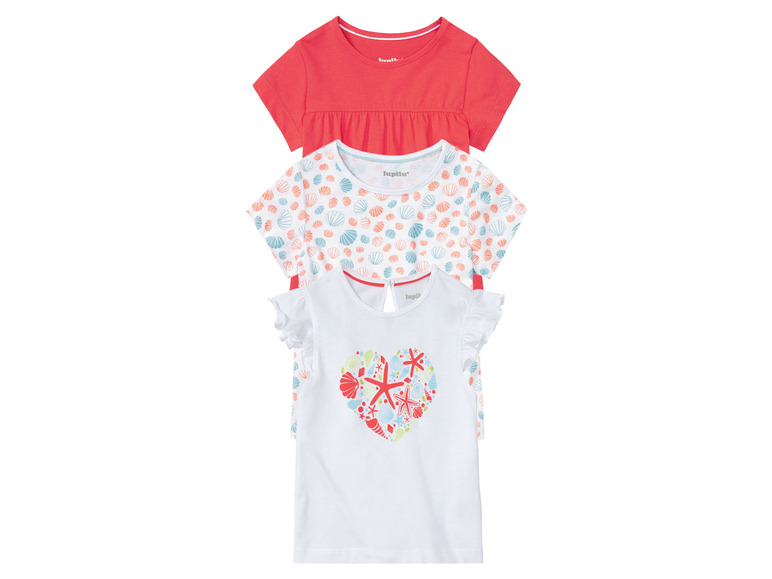 Ga naar volledige schermweergave: lupilu® Set van 3 katoenen T-shirts - afbeelding 2