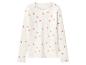 T-shirt blanc à manches longues avec des cœurs roses