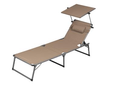 LIVARNO® Chaise longue en aluminium avec pare-soleil »Houston & Toronto«