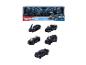 Majorette Black Edition set met zwarte speelgoedauto's, waaronder een Bugatti en een Land Rover.