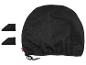 Housse de protection noire pour vélo avec deux coussinets en mousse.