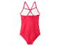 Maillot de bain rouge pour enfant avec bretelles croisées, vue de dos
