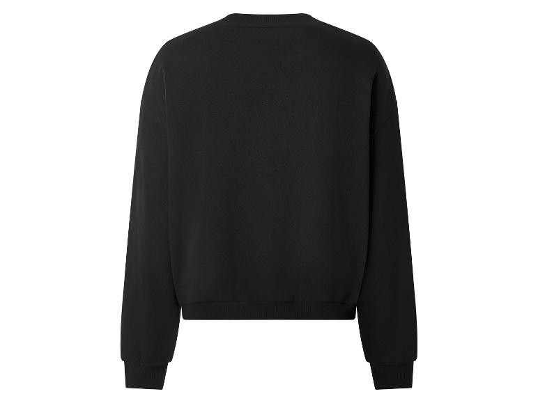 Sweat-shirt noir à manches longues et col rond, vue de dos.