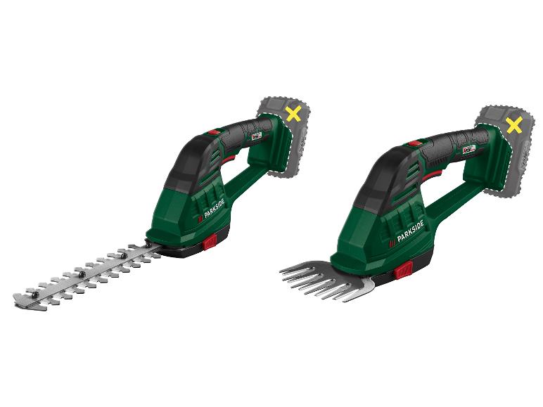 Taille-haie et cisaille à gazon sans fil PARKSIDE avec lames interchangeables