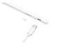 Un stylet Silvercrest blanc avec un câble de recharge USB-C.