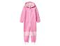 Combinaison rose pour enfant avec capuche et imprimé cœur