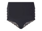 Trois paires de culottes noires sans couture avec de la dentelle.