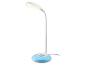 Lampe de bureau LED blanche avec base lumineuse d'ambiance bleue et contrôle tactile des couleurs