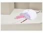 Kit de manucure avec lampe UV, bloc polissoir rose et outils à ongles.