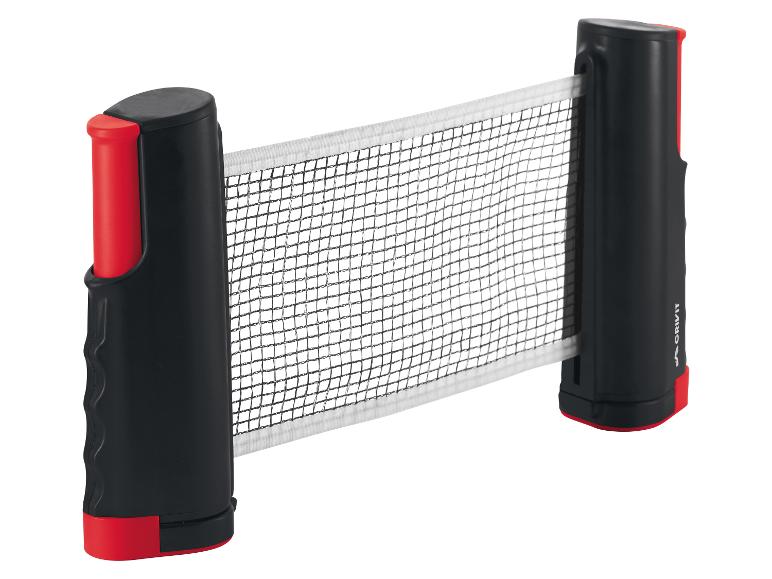 Filet de tennis de table Crivit : noir et rouge.