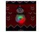 Pull de Noël avec bonhomme de neige tricoté et lumières colorées