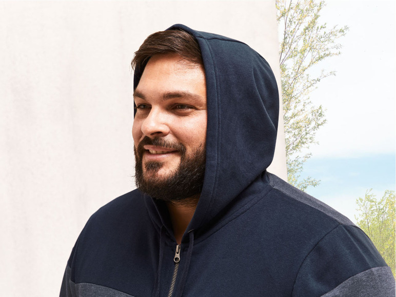 Ga naar volledige schermweergave: LIVERGY® Sweater met rits en kap van een katoenmix - afbeelding 9