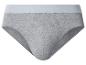 Slip homme gris avec une bande élastique blanche.