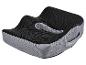 Coussin de siège ergonomique noir et gris en maille respirante