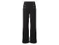 Pantalon noir taille haute avec boutons dorés